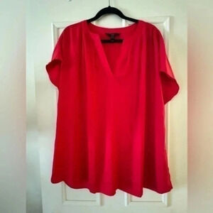 G.I.L.I. Red Blouse Size 24W-Short sleeve